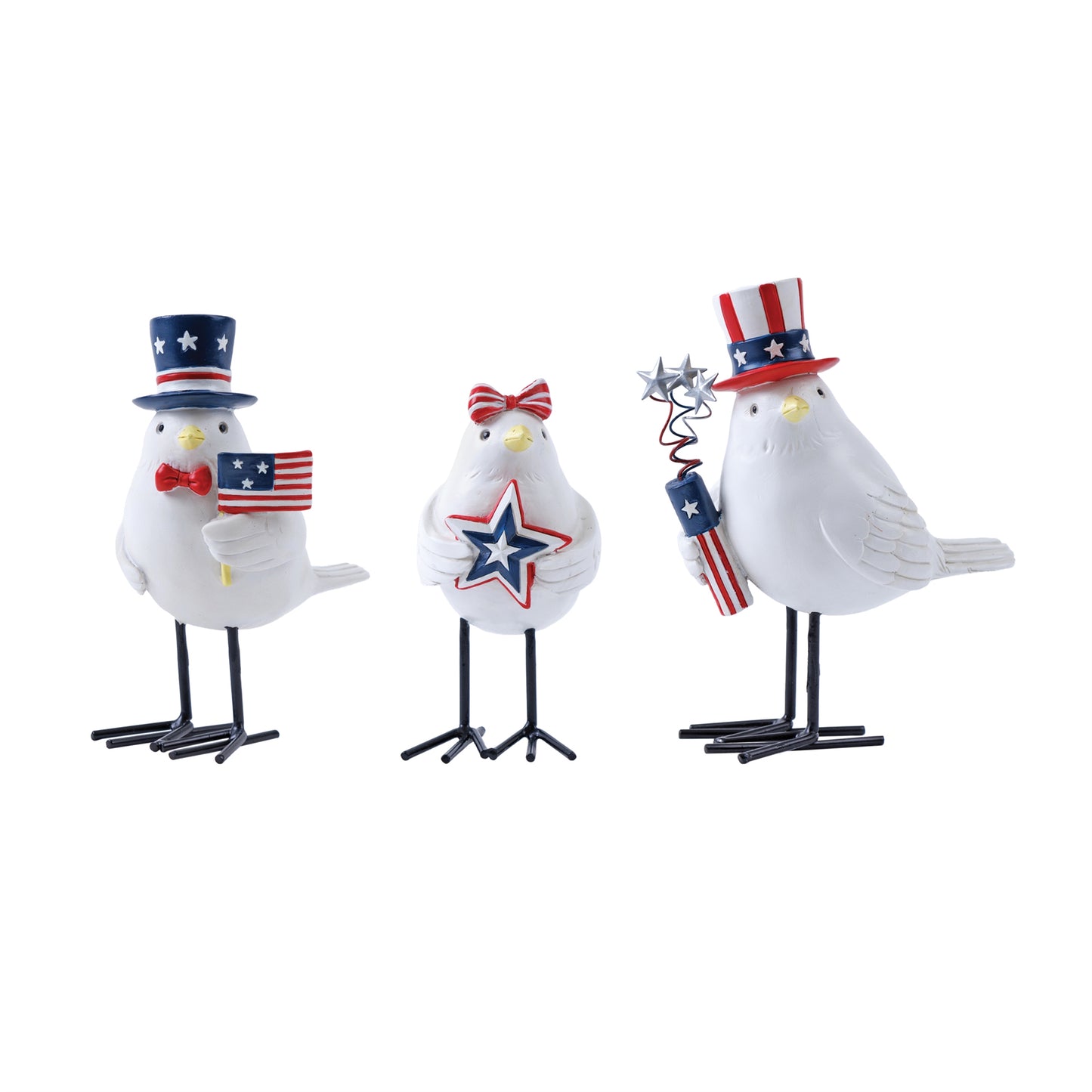 Americana Bird Figurine (Set of 3)