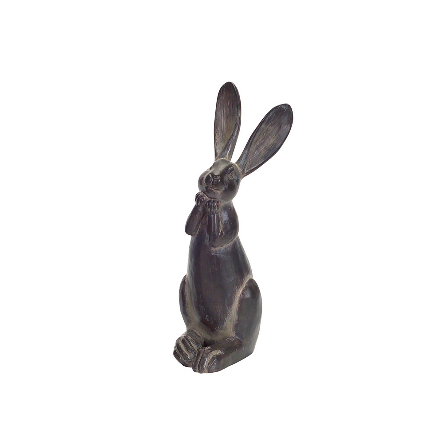 Brown Long Ear Rabbit Statue (Set of 2)