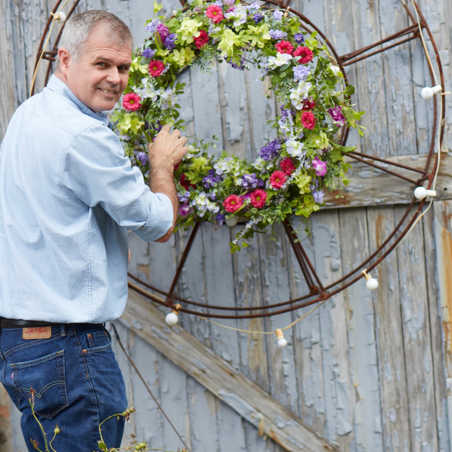 Mixed Floral Wreath 24"D