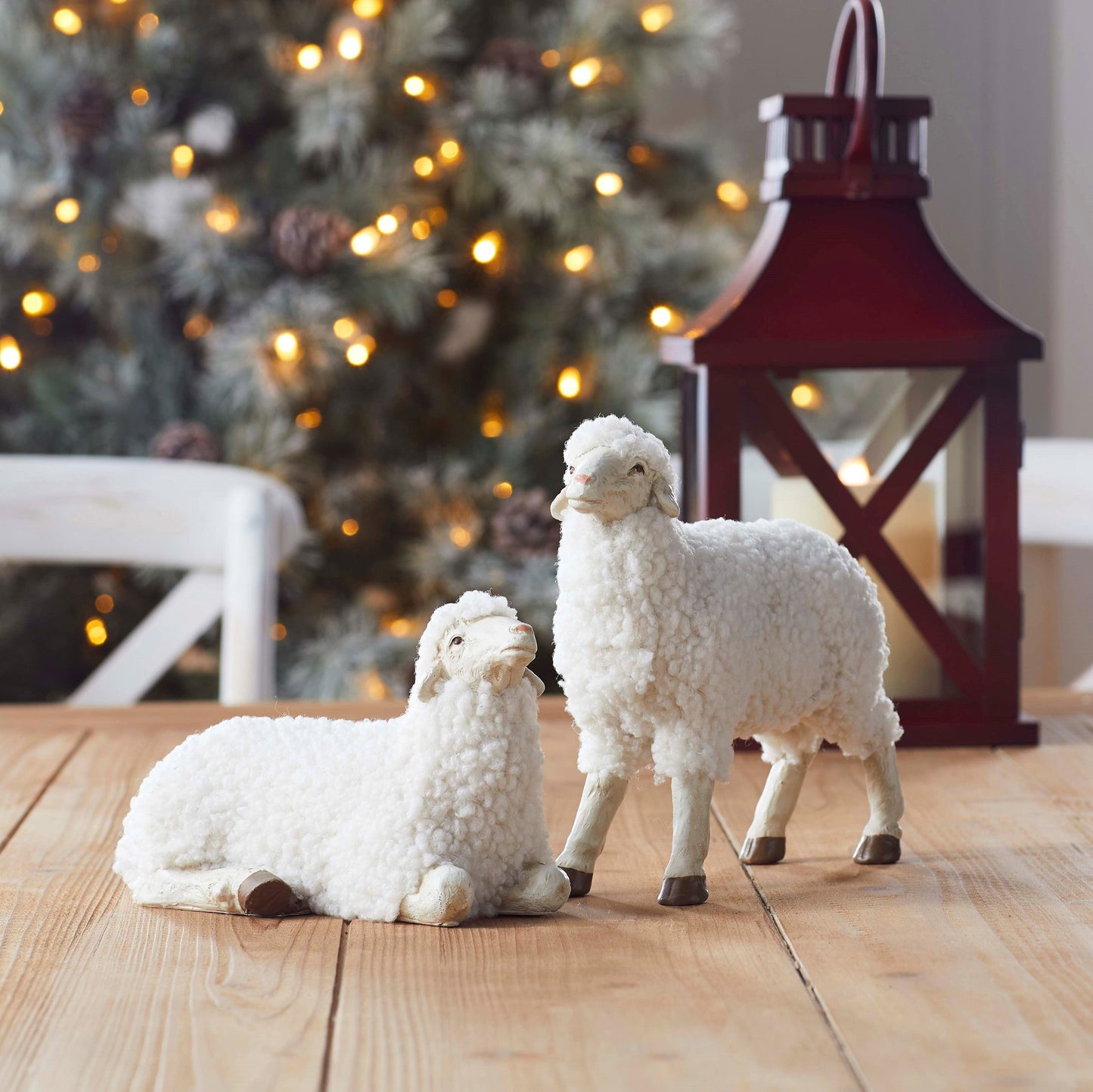White Tabletop Sheep Figurine (Set of 4)