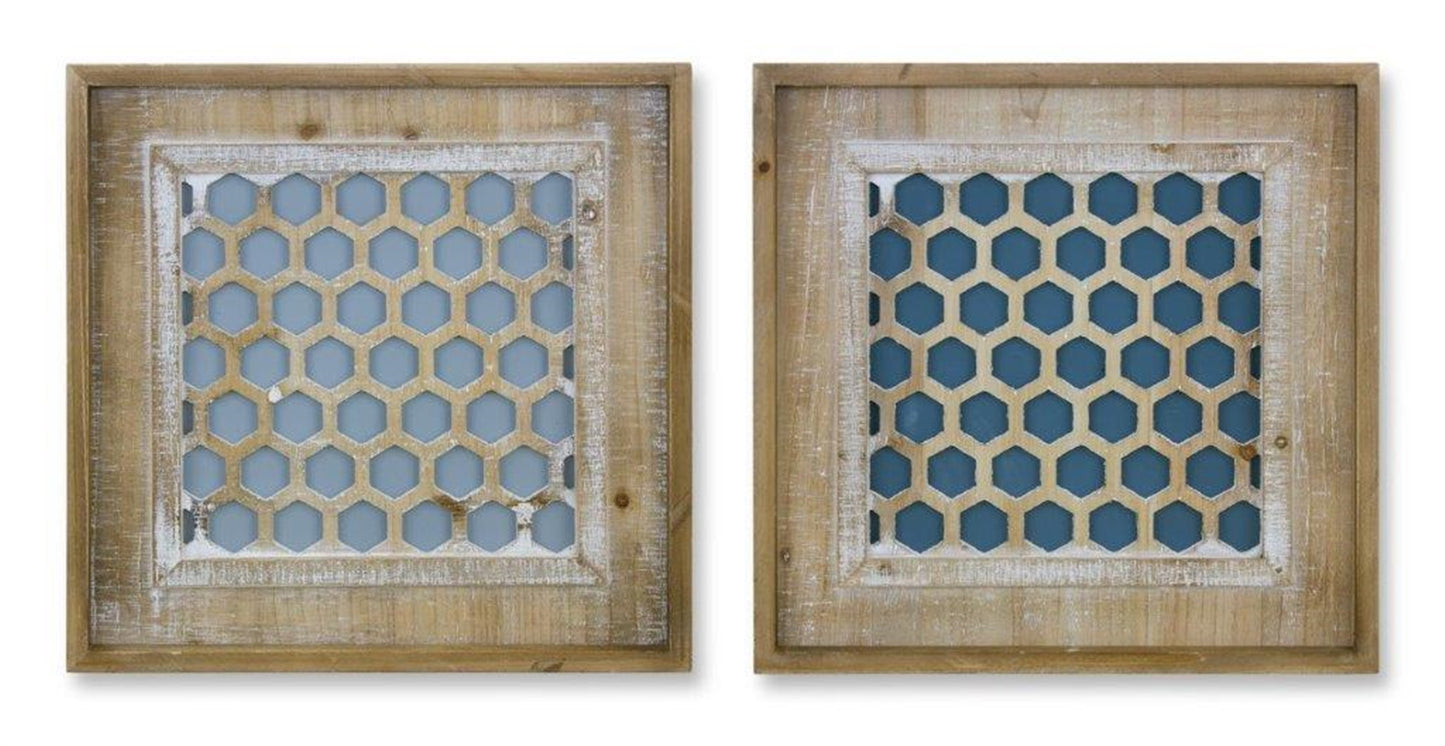 Honeycomb Wall Plaque (Set of 2)