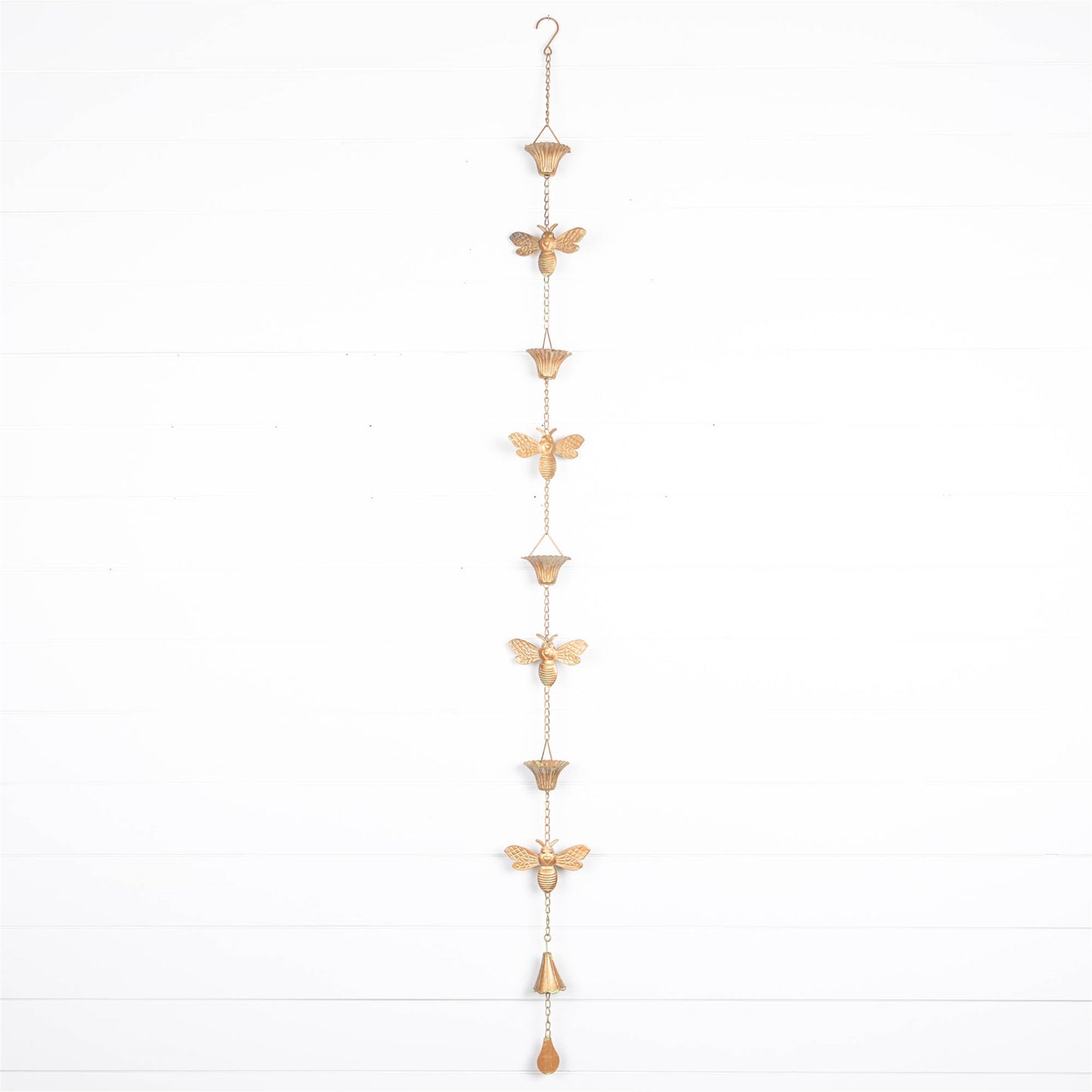 Iron Bumble Bee Rain Chain 61.5"H