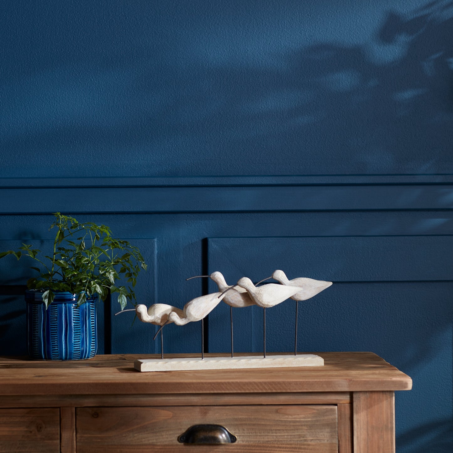 Wooden Sea Bird Sculpture 13"L