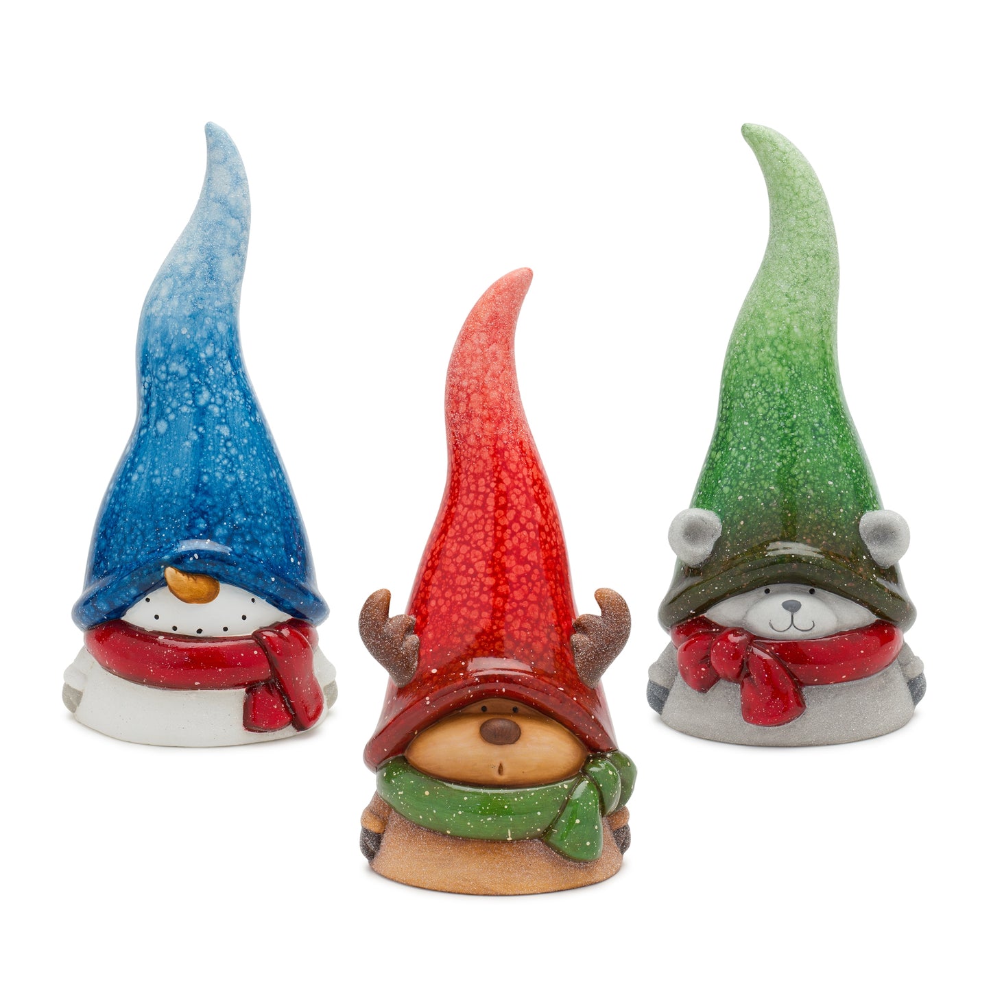 Whimsical Terra Cotta Winter Animal Decor (Set of 3)
