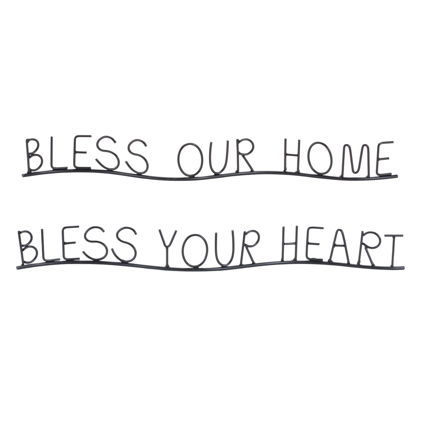Bless Our Home and Heart Sentiment Decor (Set of 4)