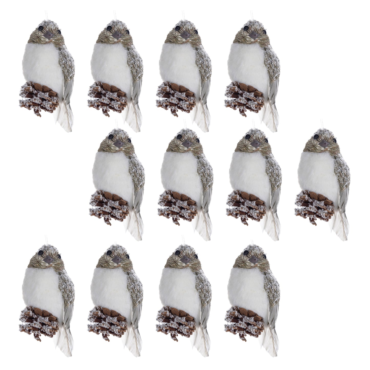 Sisal Bird Ornament (Set of 12)