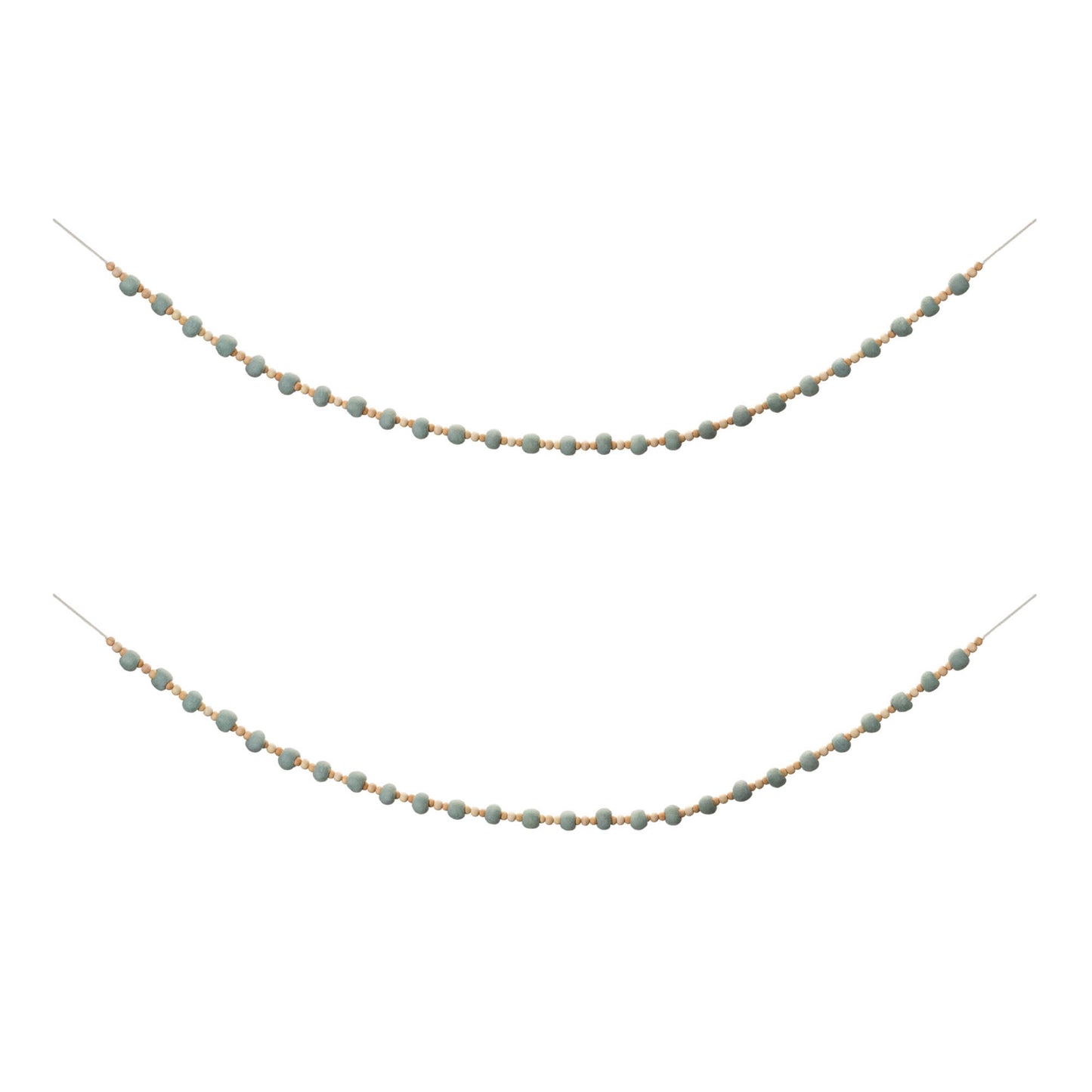 Wood Beaded String Garland (Set of 2)