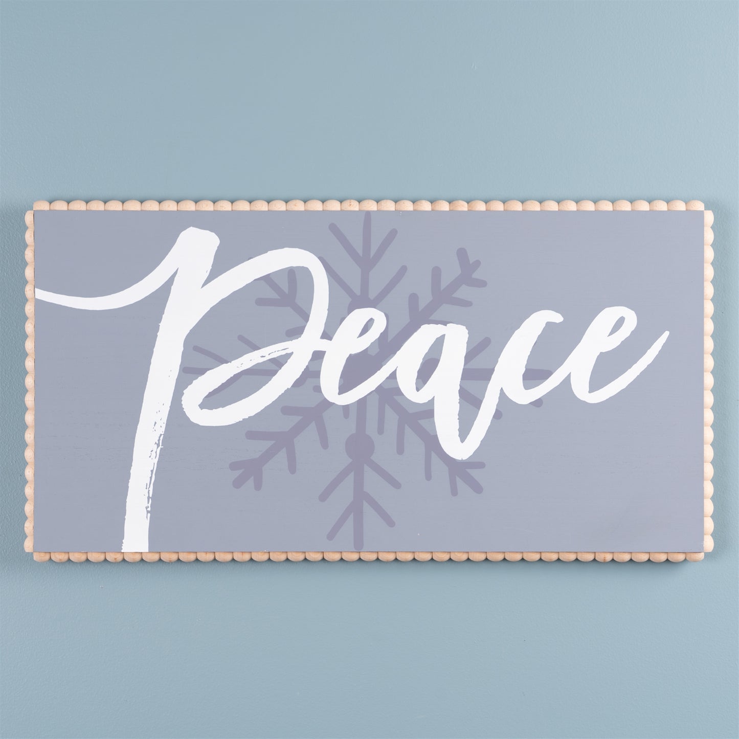 Peace and Snowflake Sign 24"L