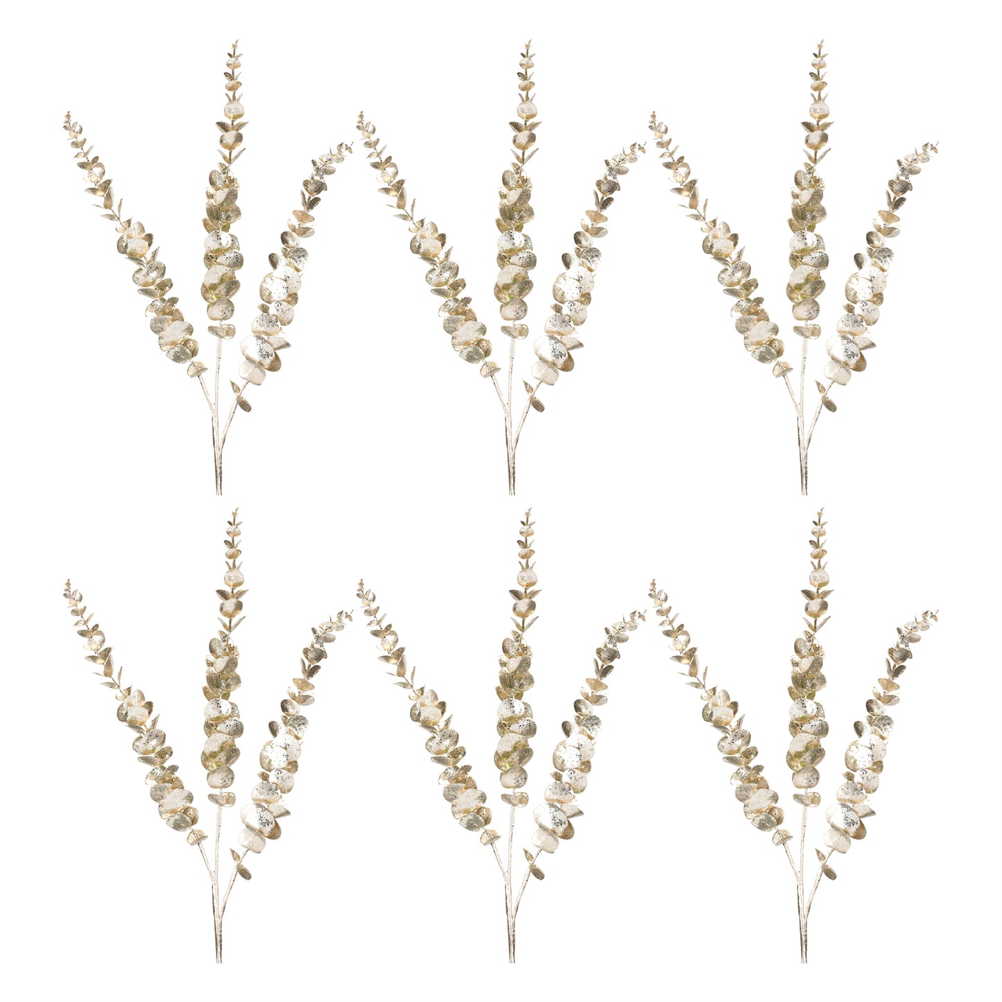 Glittered Eucalyptus Spray (Set of 6)