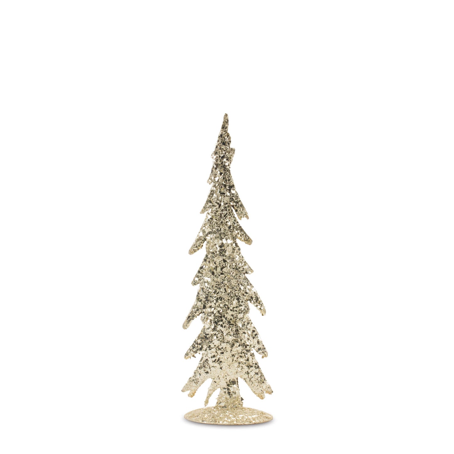 Gold Mosaic Glass Pine Tree (Set of 2)