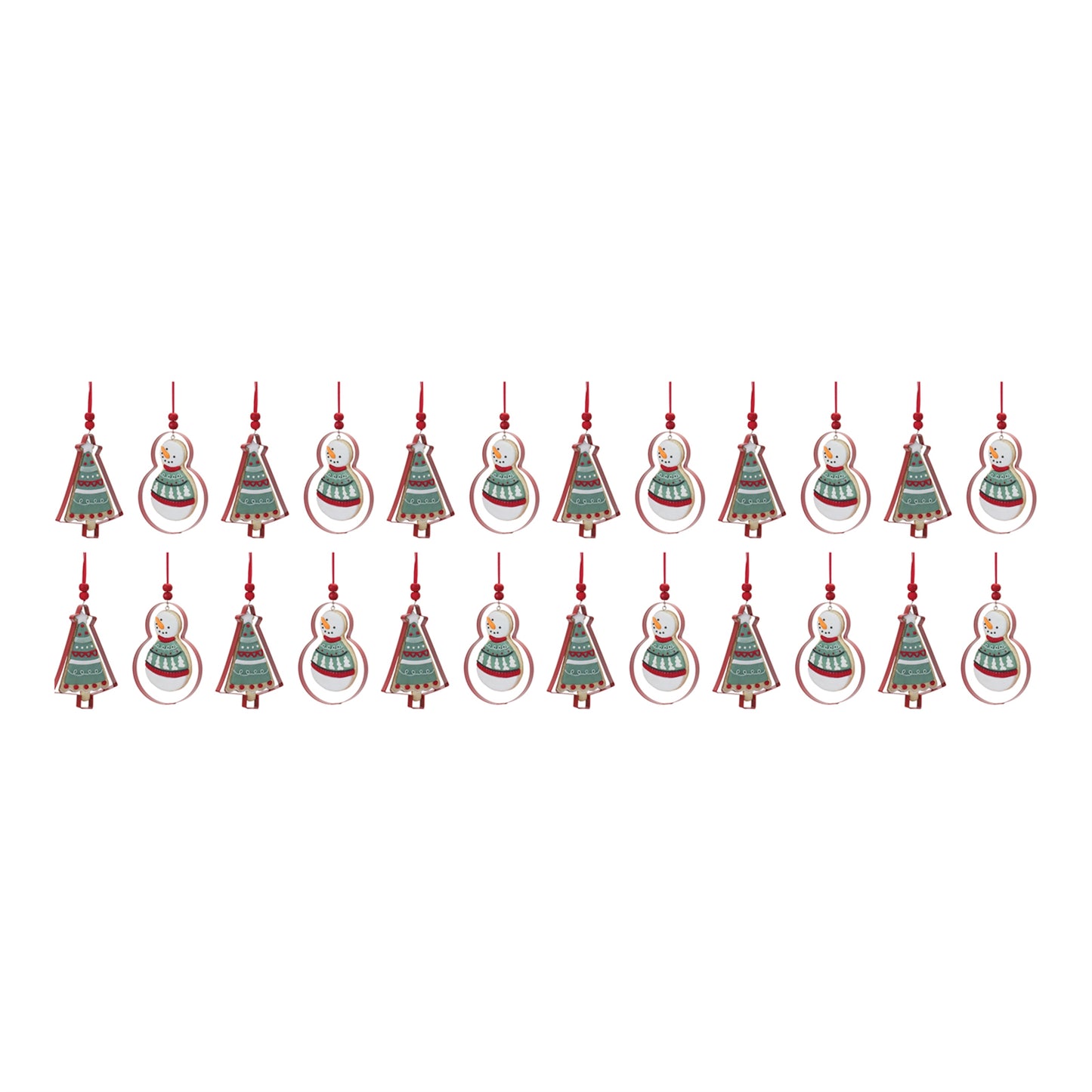 Metal Cookie Cutter Ornament (Set of 12)
