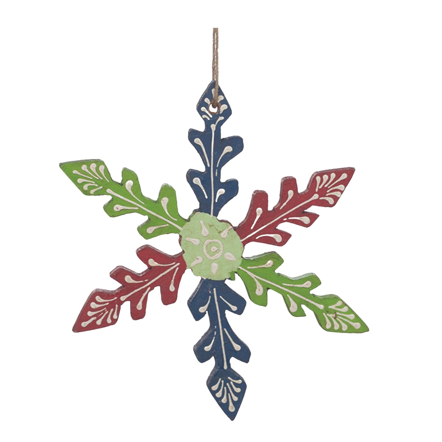 Wood Snowflake Ornament (Set of 6)