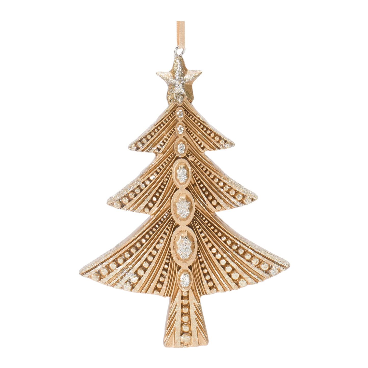 Glittered Pine Tree and Snowflake Ornament (Set of 12)