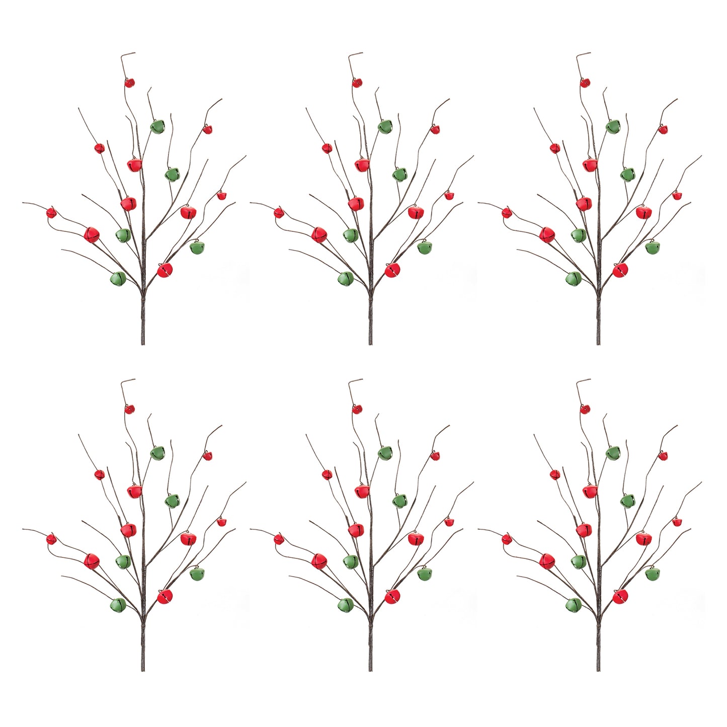 Sleigh Bell Twig Branch (Set of 6)