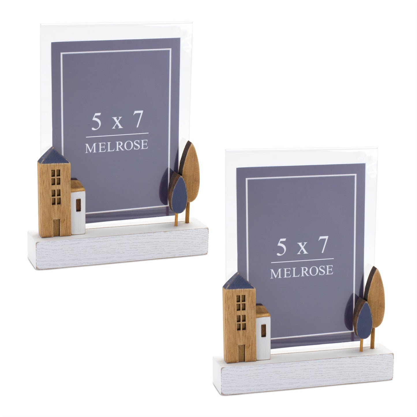 Wood Tabletop Photo Frame (Set of 2)