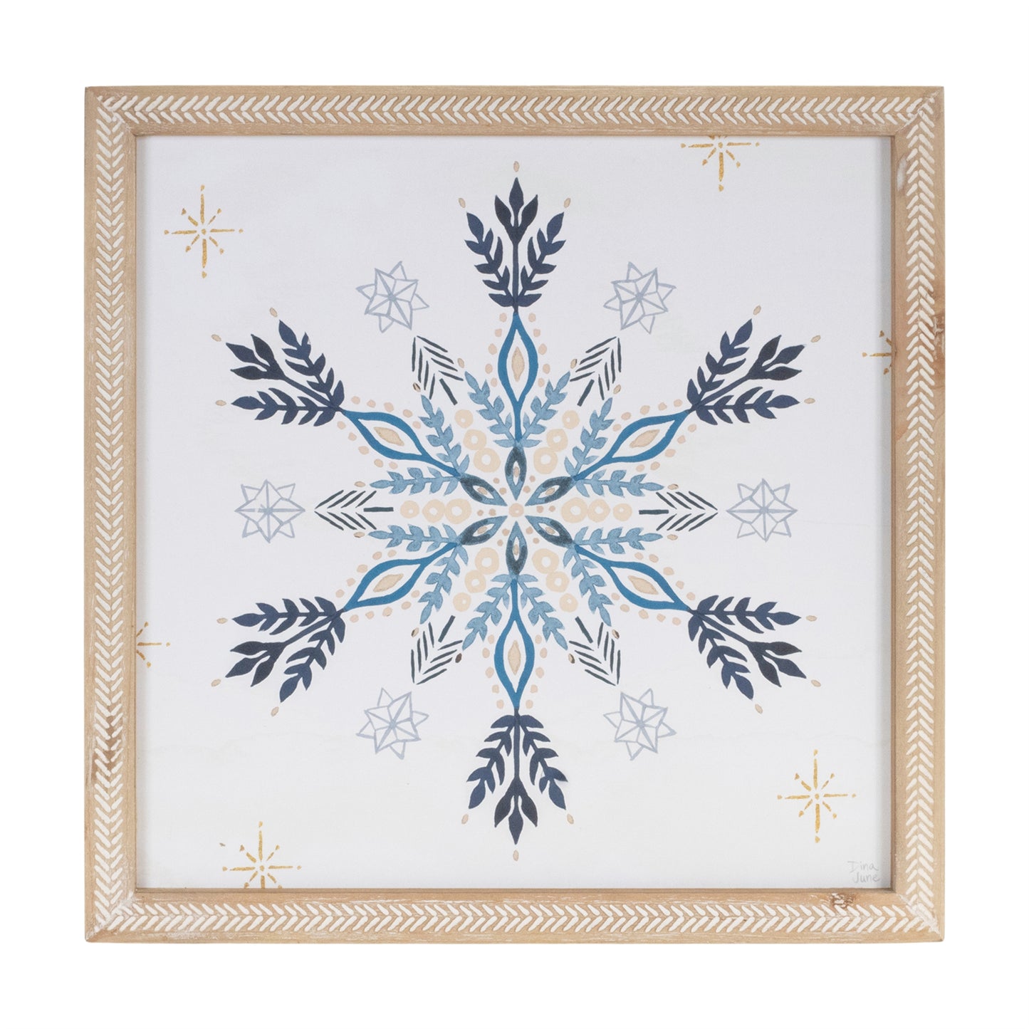 Framed Holiday Snowflake Print (Set of 2)