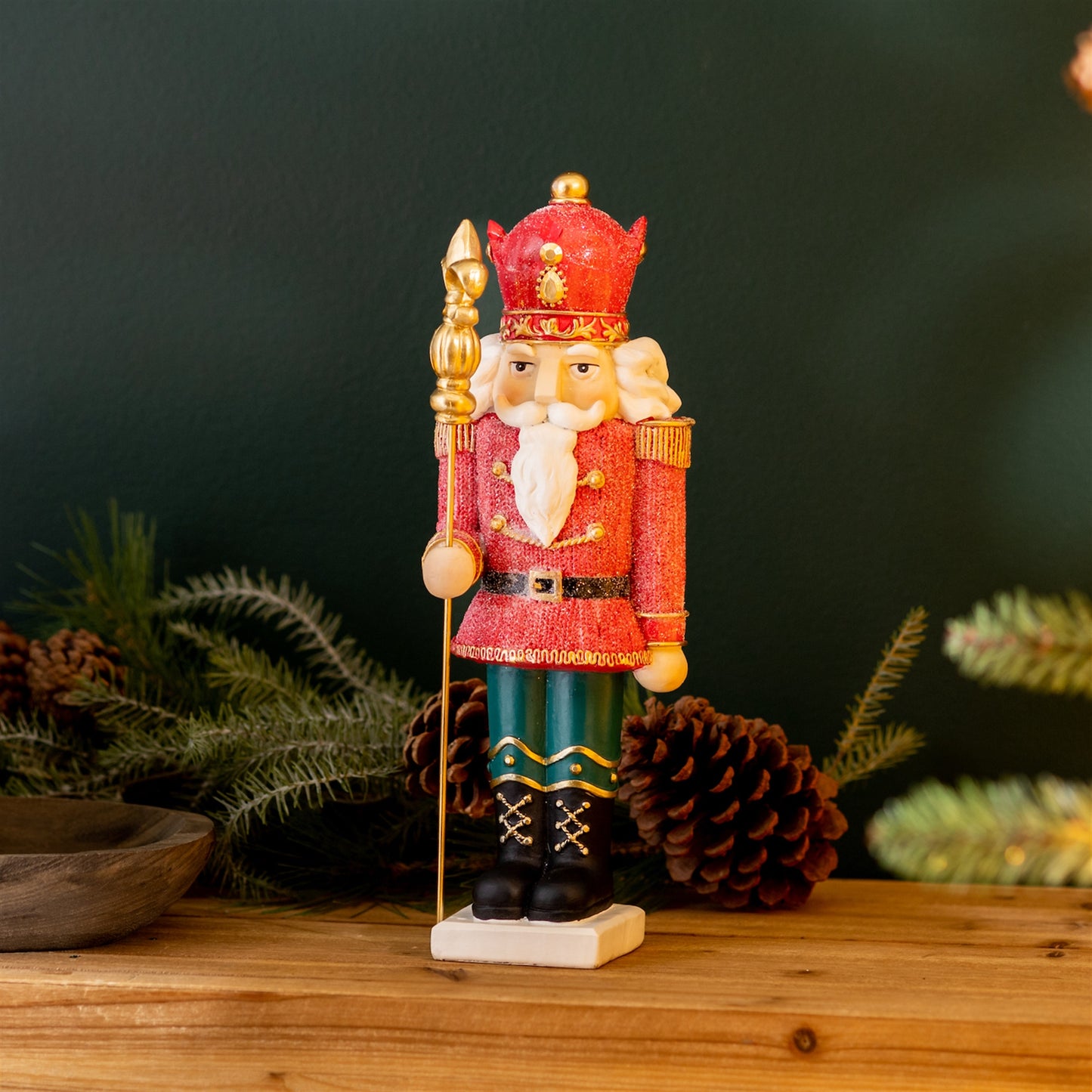 Glittered Nutcracker Figurine (Set of 2)
