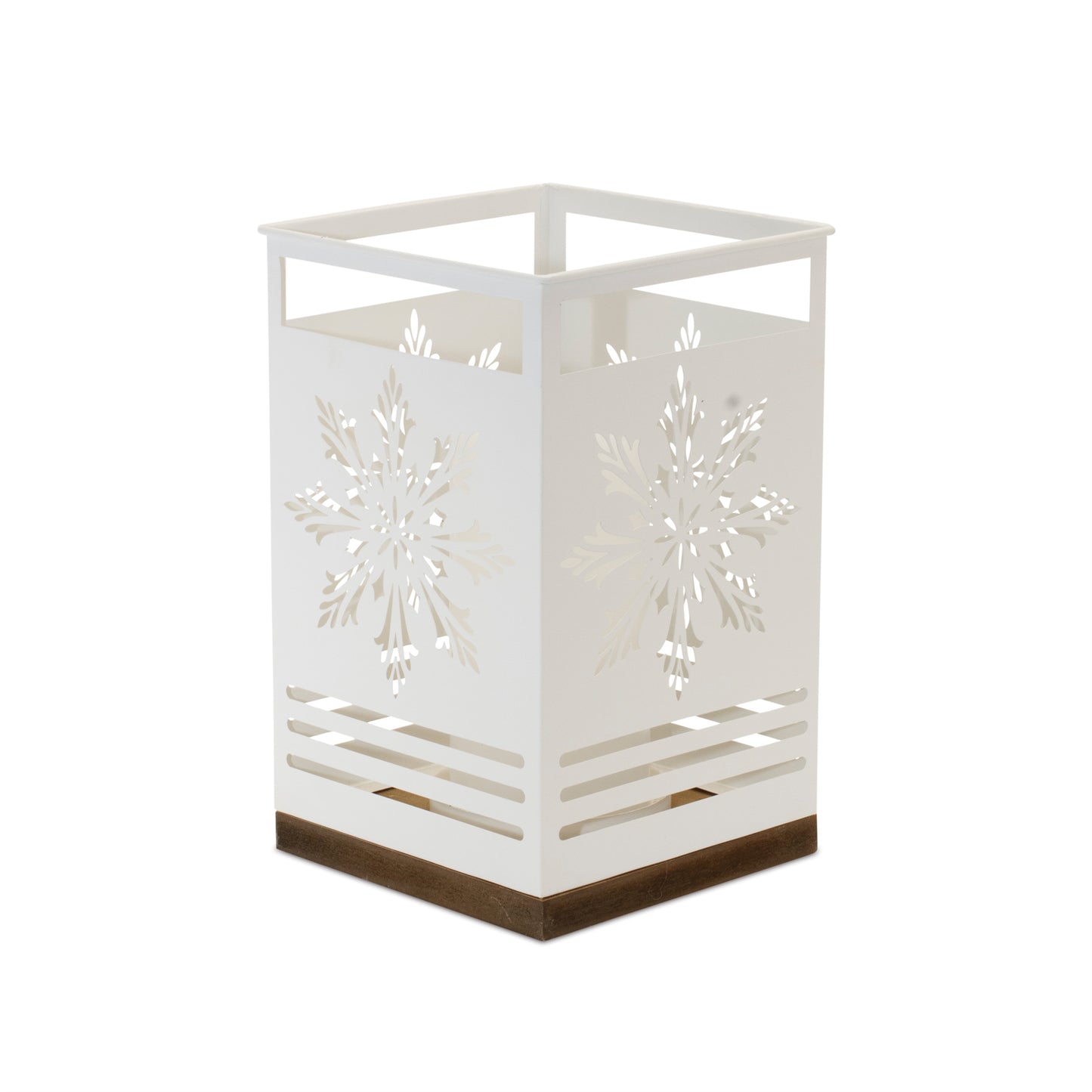 Snowflake Cut-Out Metal Candle Holder (Set of 2)