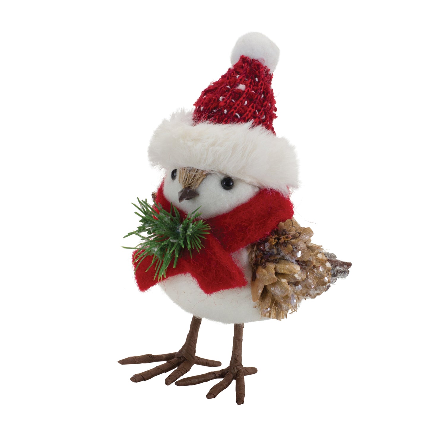 Winter Bird Shelf Sitter with Natural Accents (Set of 12)