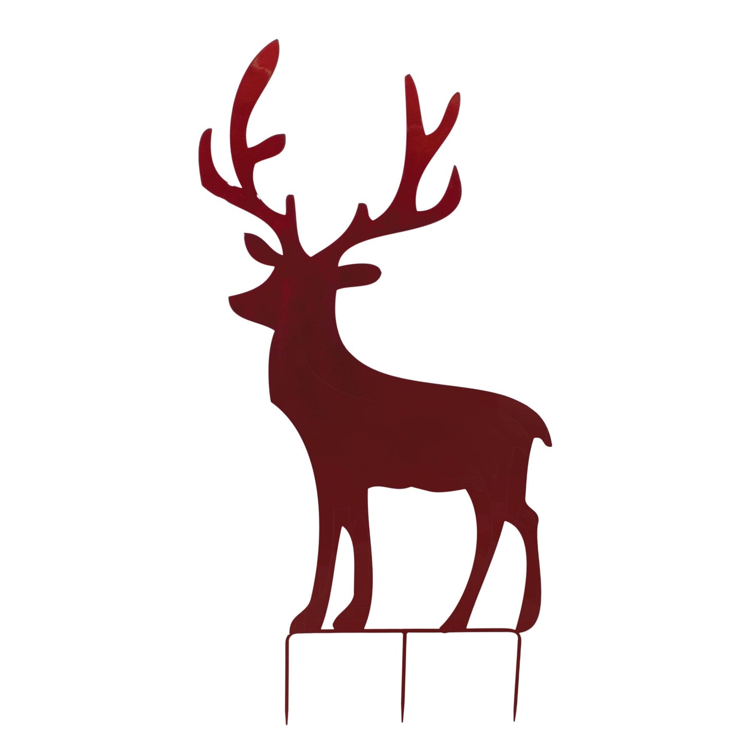 Metal Deer Cut-Out Yard Stakes – Set of 2