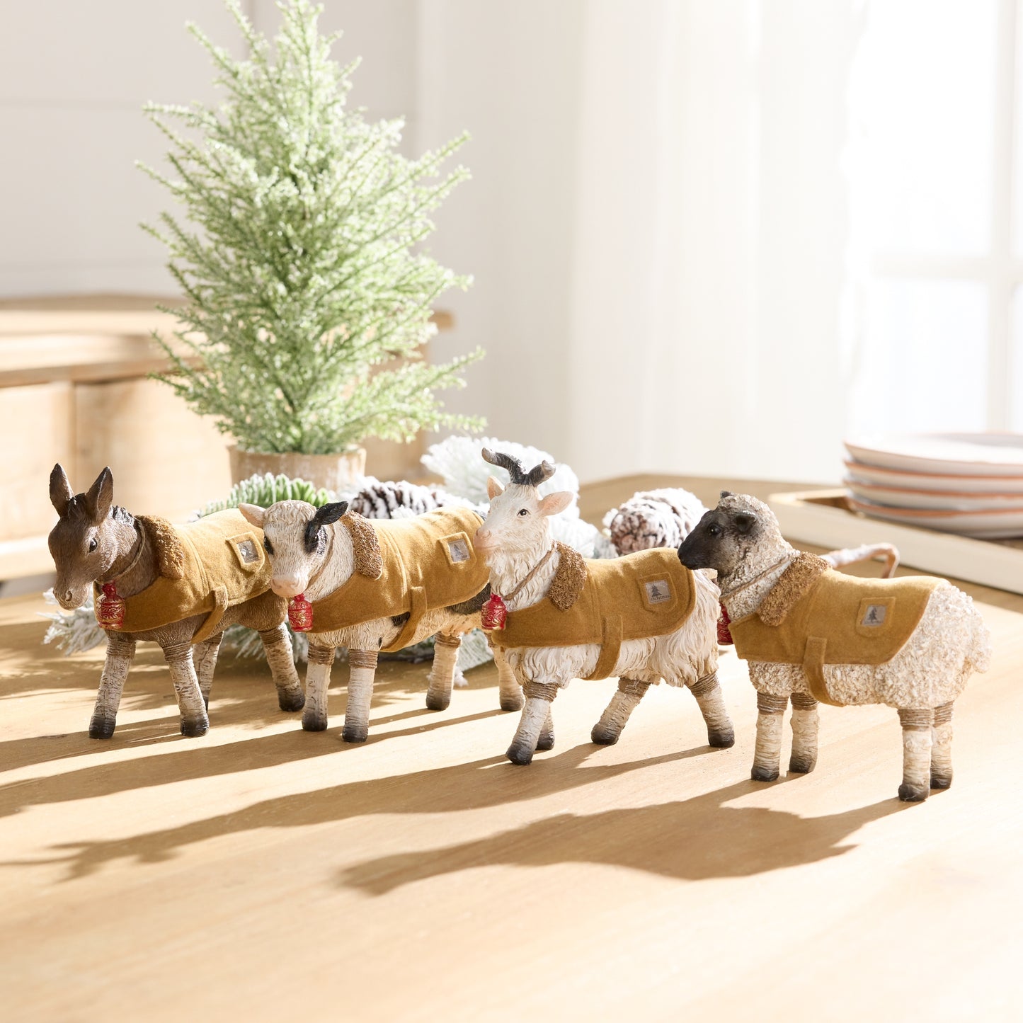 Farm Animals with Winter Coat (Set of 4)