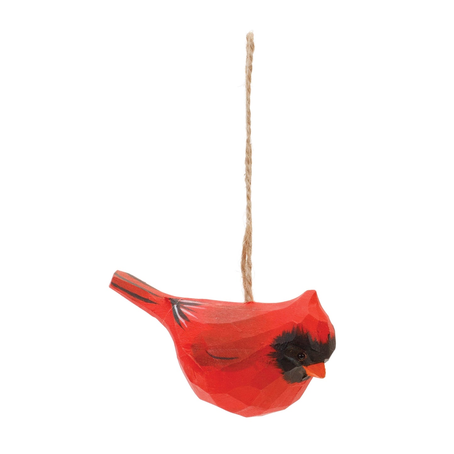 Wooden Cardinal Ornaments – Set of 4
