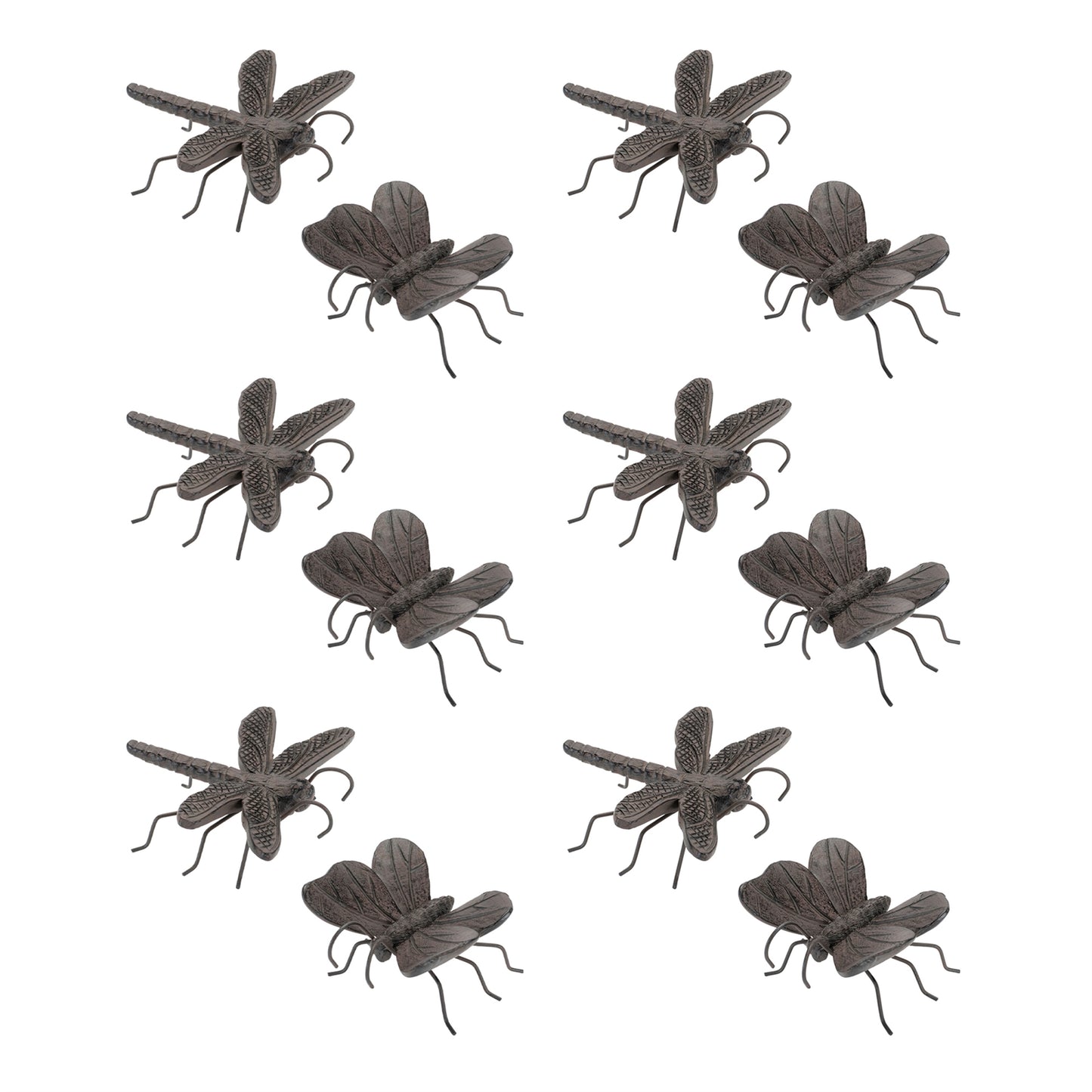 Dragonfly and Butterfly Insect Pot Sitter (Set of 12)