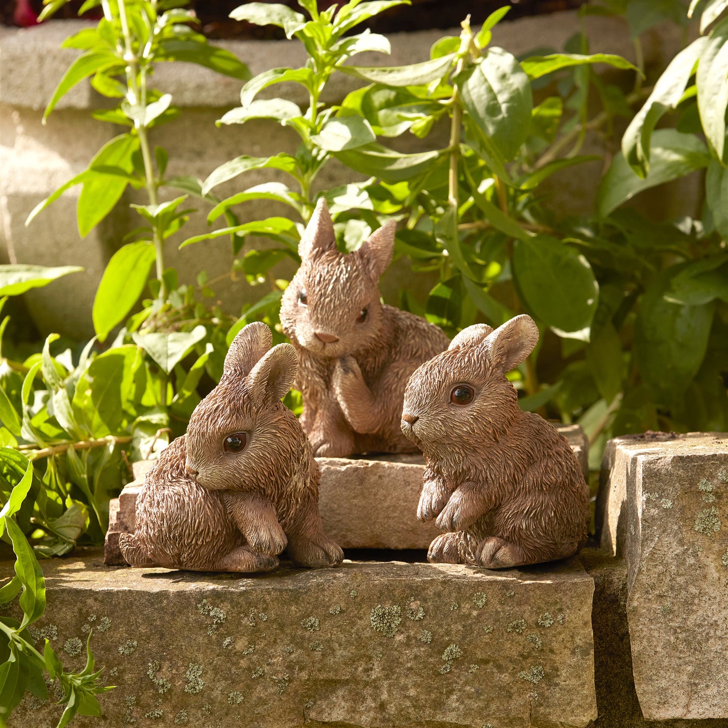Mini Garden Bunny Rabbit Figurine (Set of 3)
