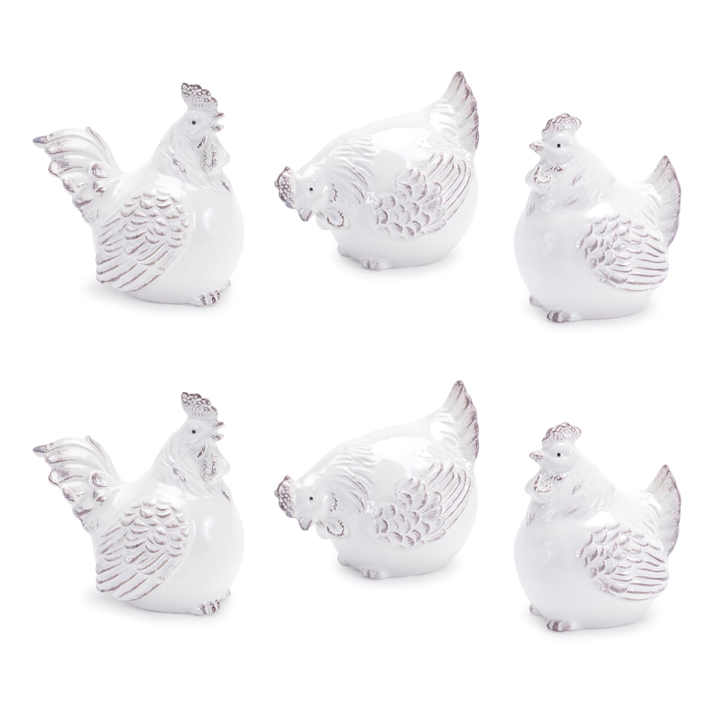 Ceramic Chicken Decor (Set of 6)