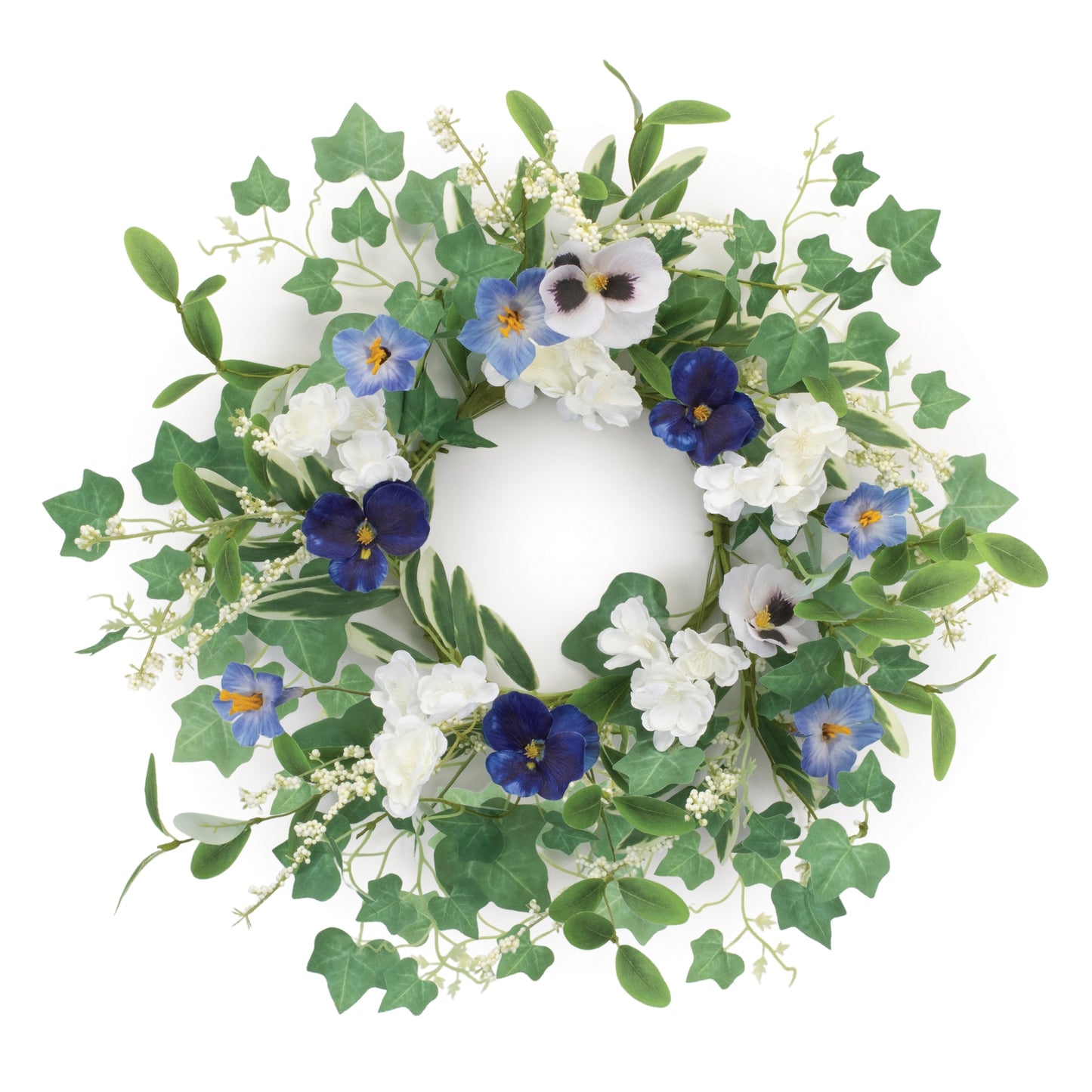 Mixed Petunia Pansy Candle Ring 16"D