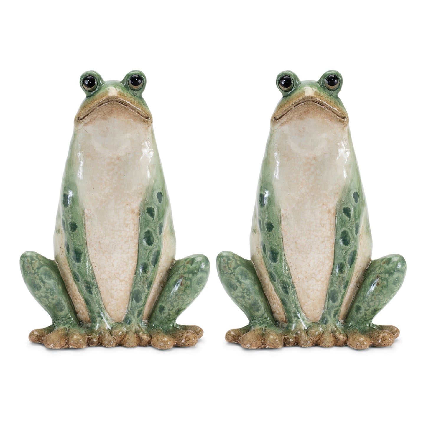 Ceramic Garden Frog Statue (Set of 2)