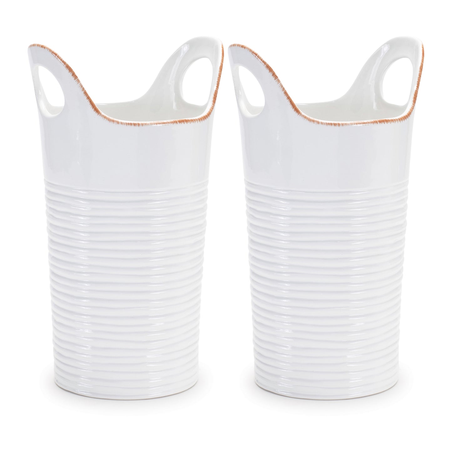 Ceramic Bucket Vase (Set of 2)