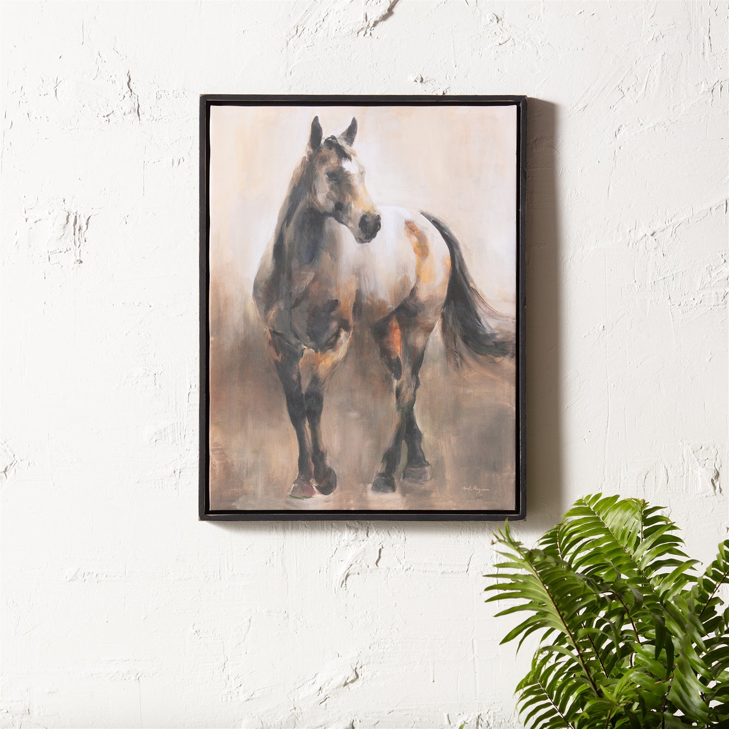 Framed Horse Canvas Art 24"H