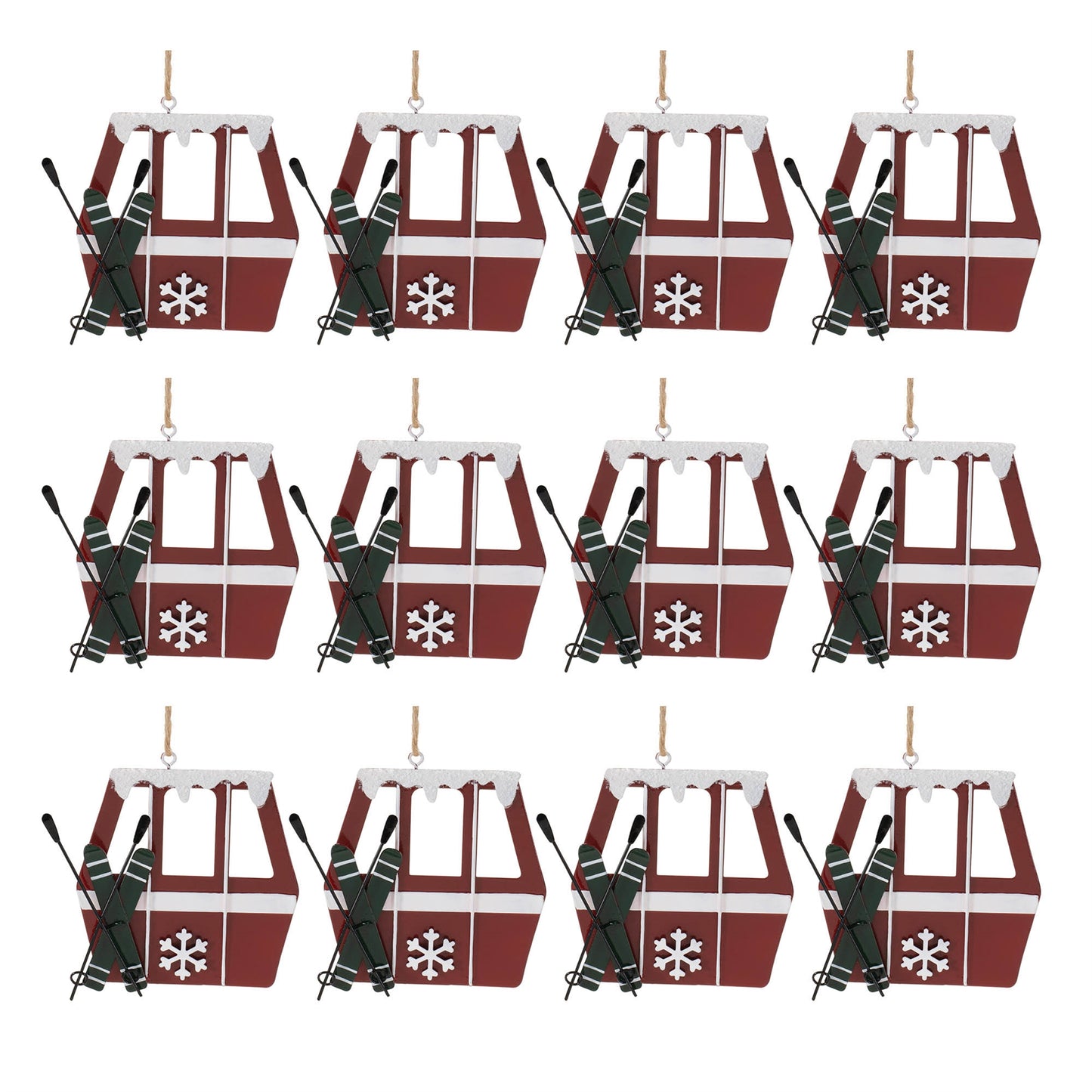 Metal Gondola Ornament (Set of 12)