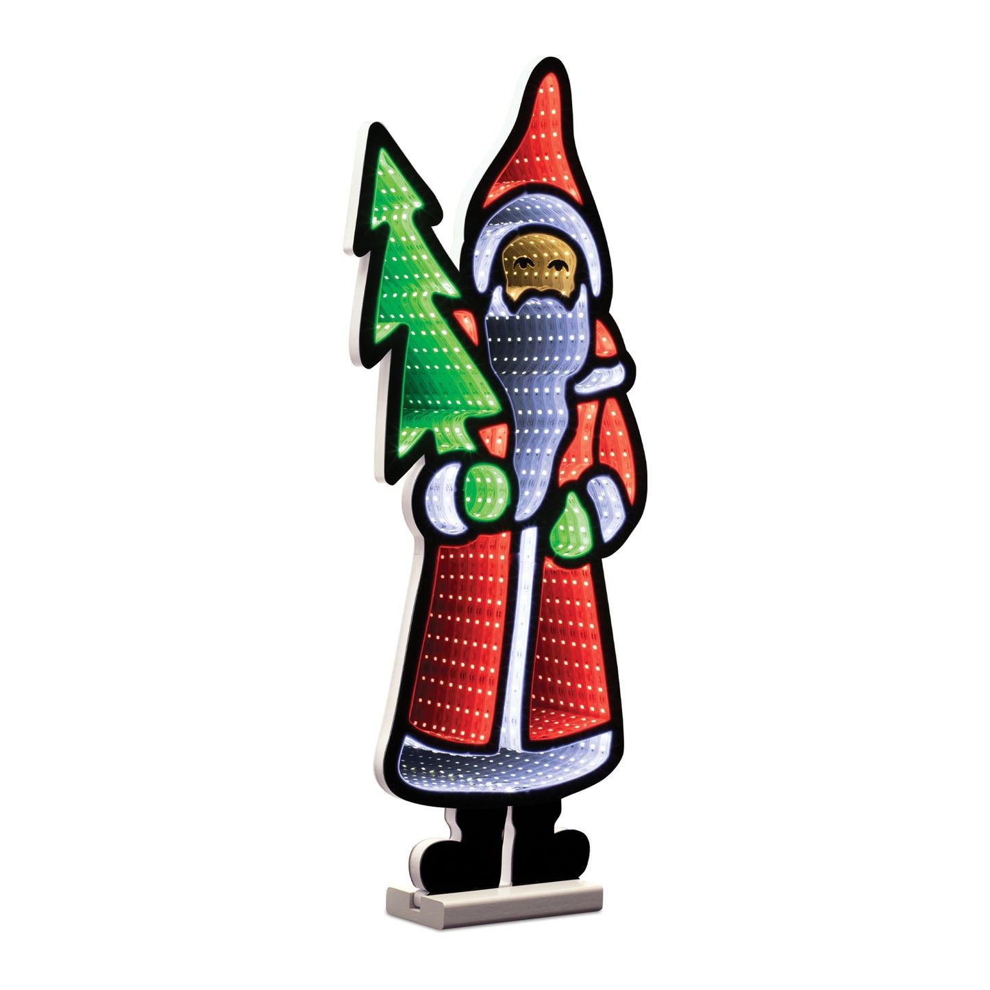 Santa with Pine Tree Ekkolight 23.5"H