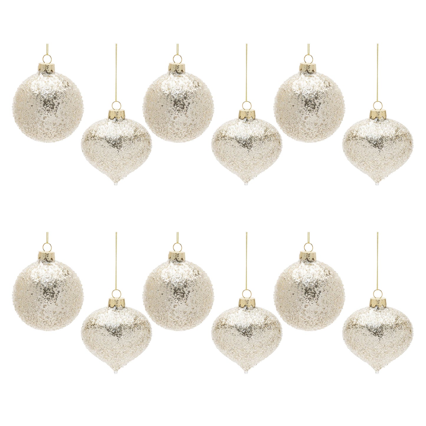 Beaded Glass Ornament (Set of 12)