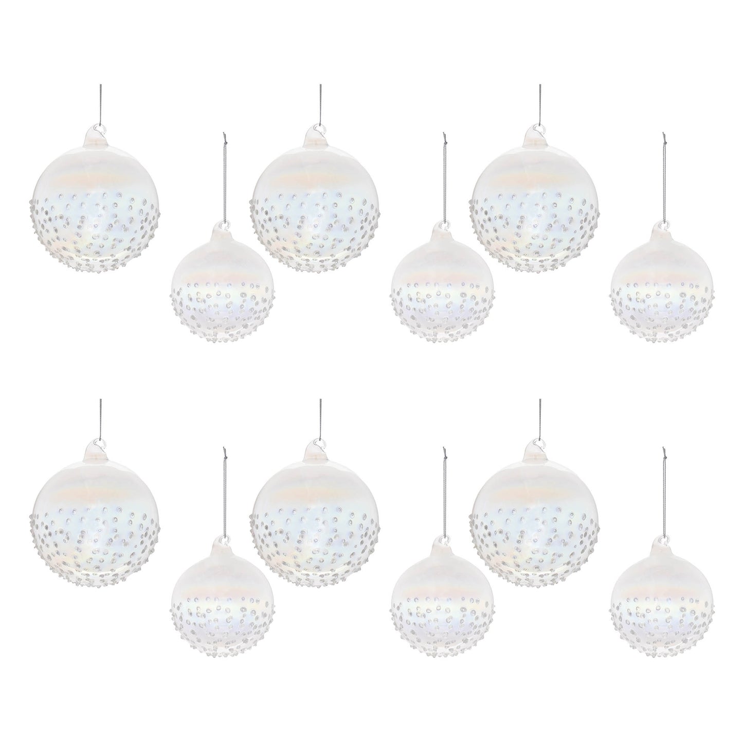 Iridescent Glass Ball Ornament (Set of 12)