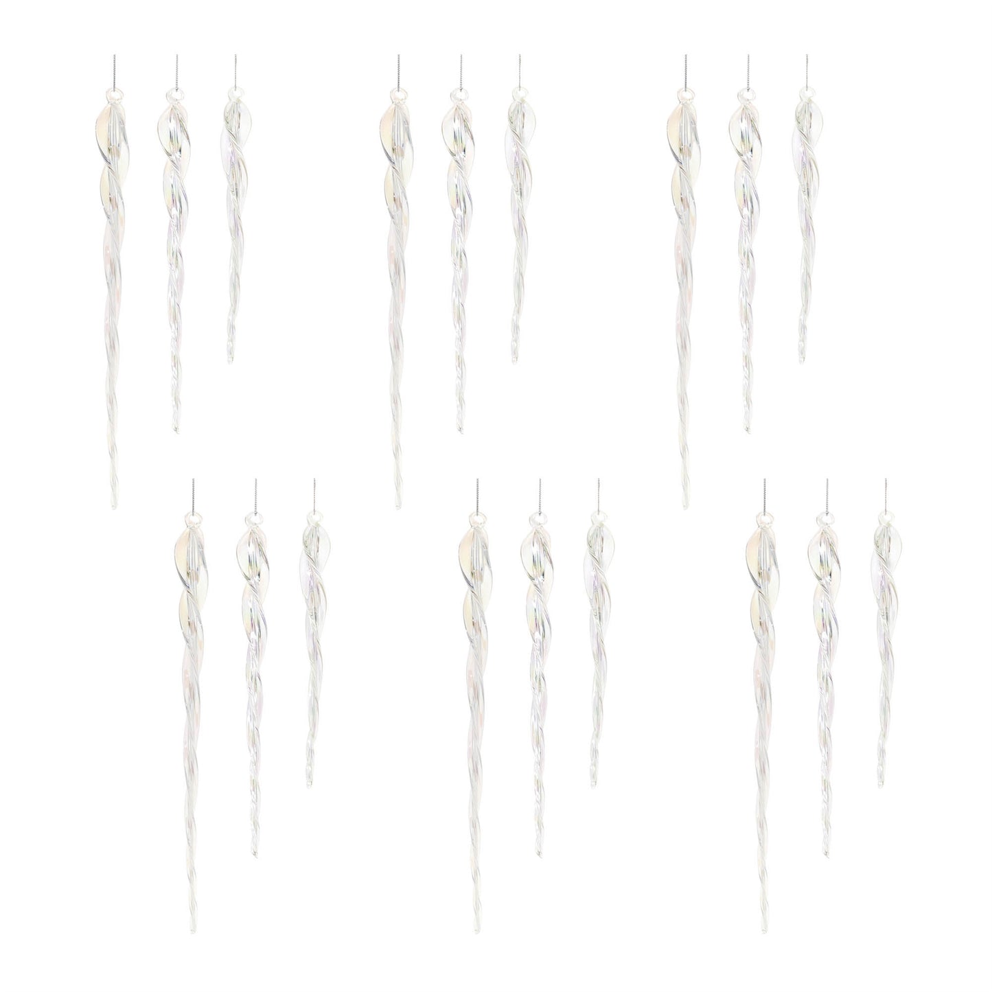 Glass Icicle Ornament (Set of 18)