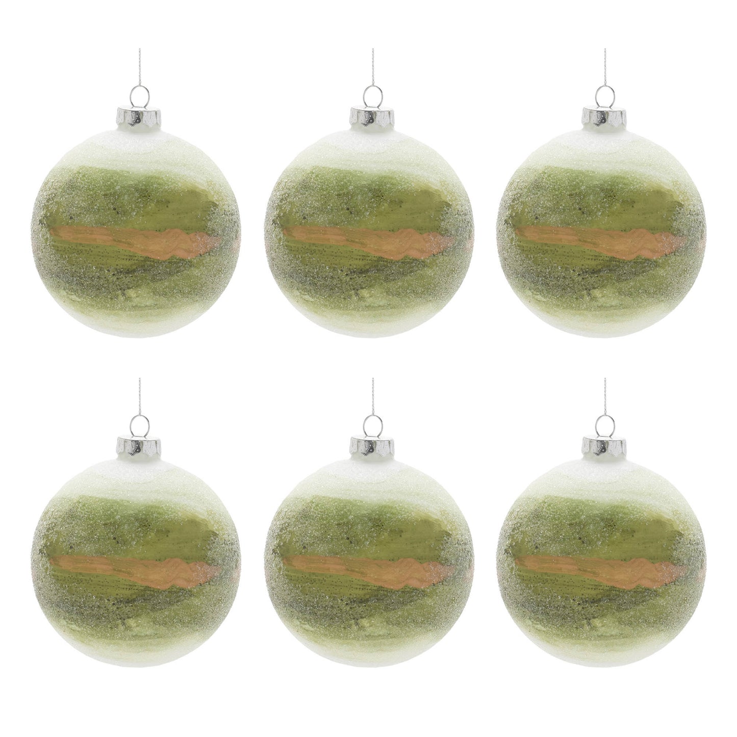Beaded Glass Ball Ornament (Set of 6)
