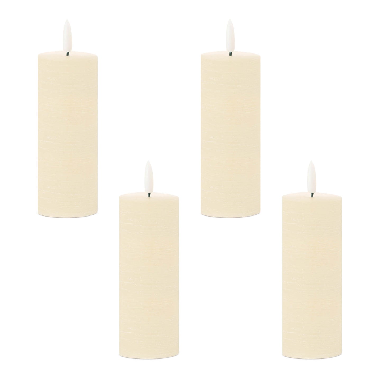 FIA Wick Ivory Pillar Candle (Set of 4)