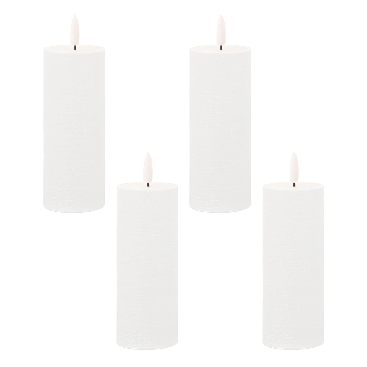 FIA Wick White Pillar Candle (Set of 4)