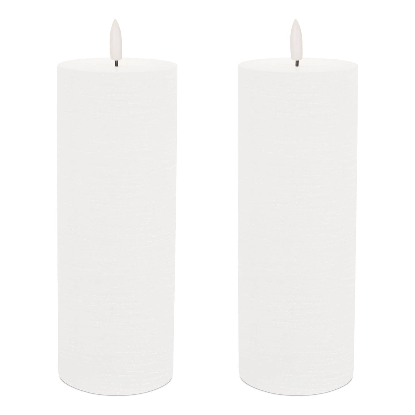FIA Wick White Pillar Candle (Set of 2)