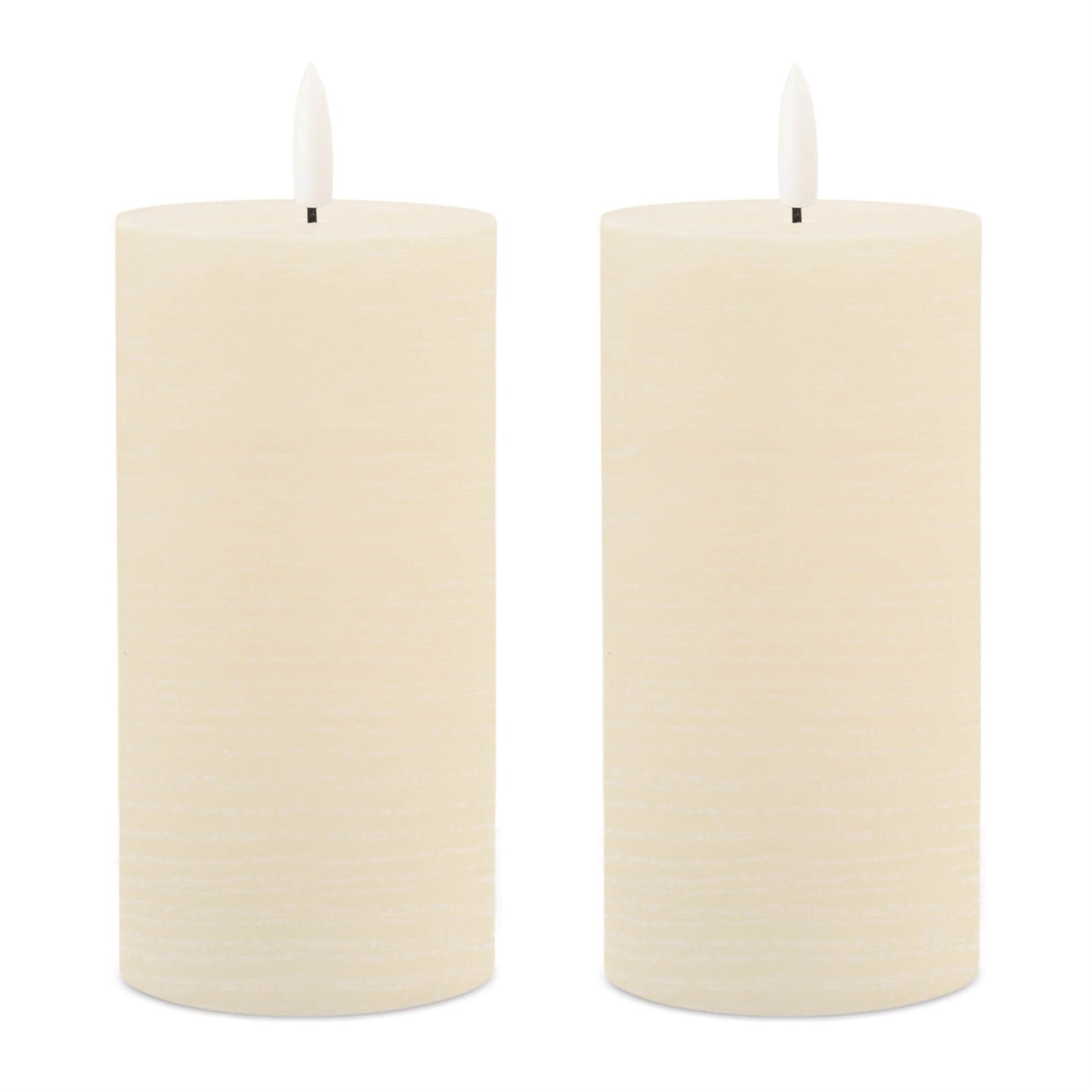 FIA Wick Ivory Pillar Candle (Set of 2)