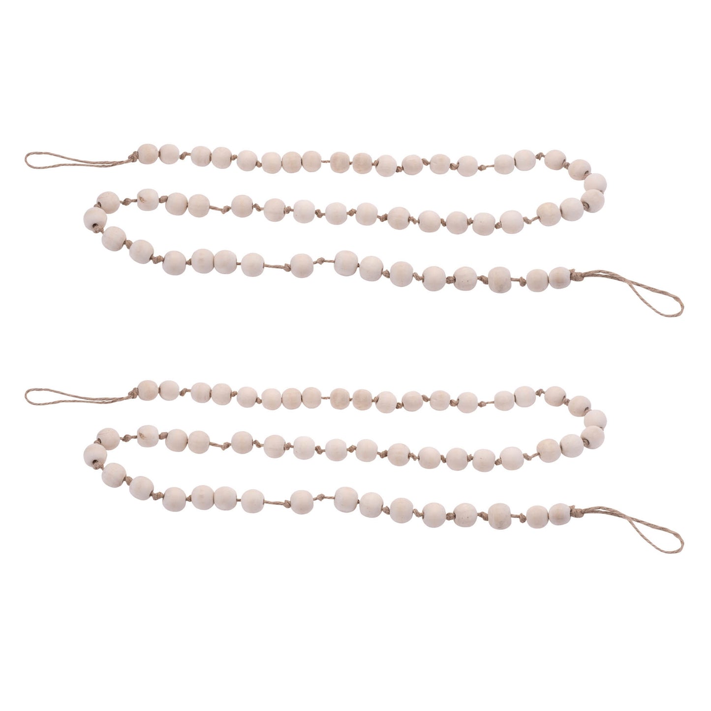 Wood Beaded String Garland (Set of 2)