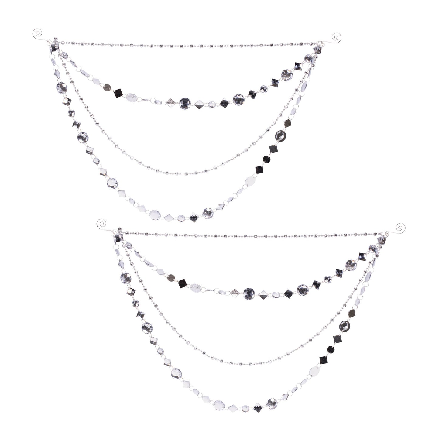 Jewel Bead and Chain Link Garland (Set of 2)