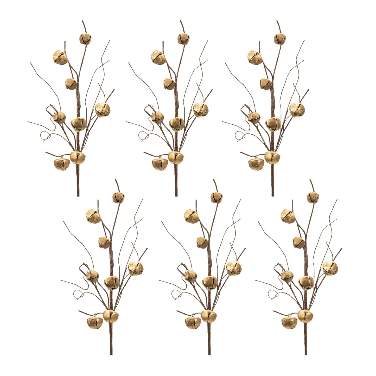 Sleigh Bell Twig Spray (Set of 6)