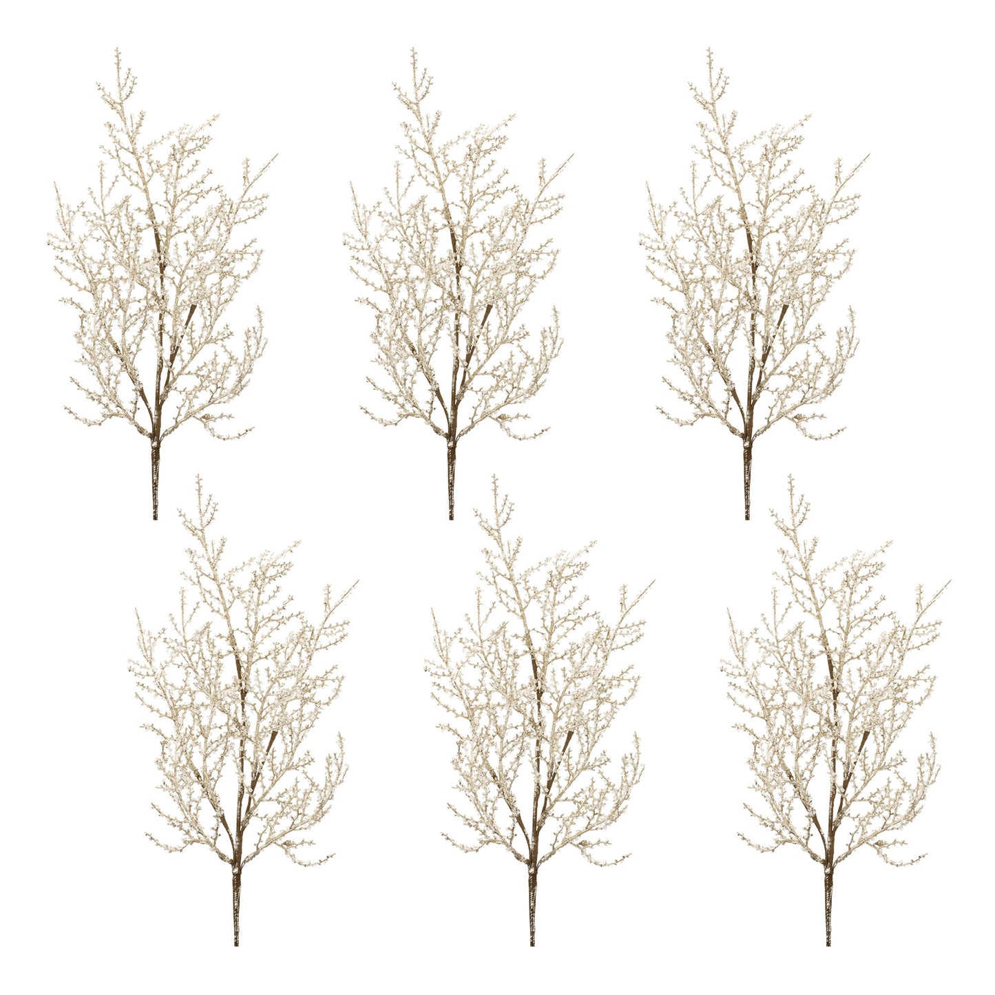 Glittered Pine Spray (Set of 6)