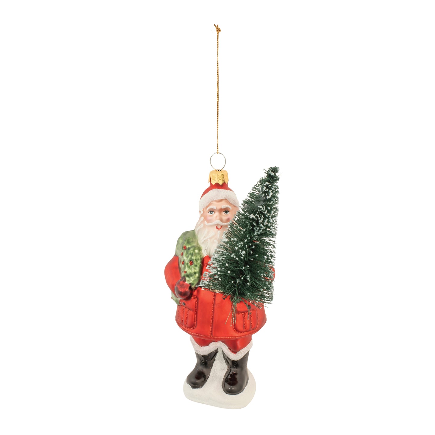 Santa w/Tree Ornament (Set of 6)