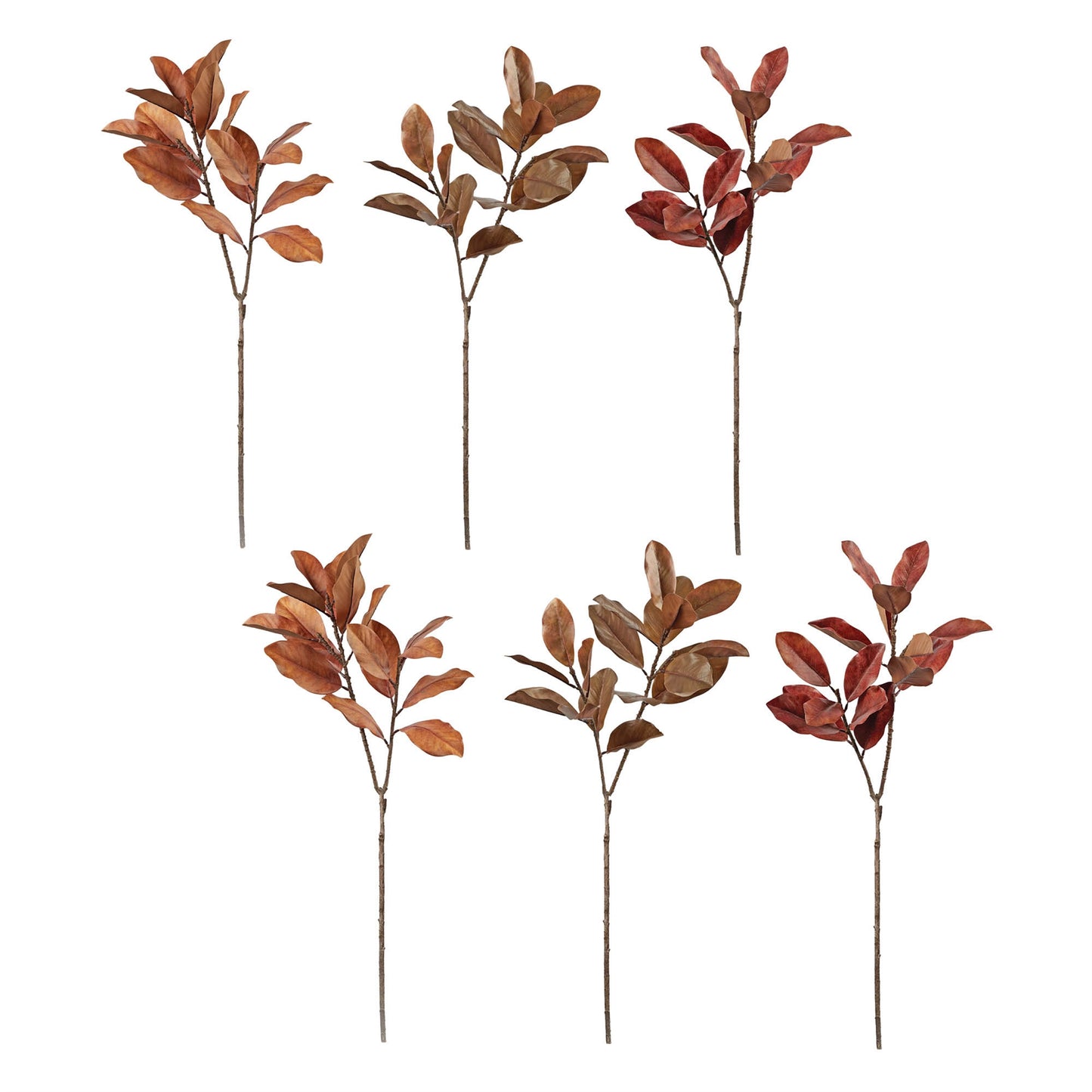 Fall Magnolia Leaf Spray (Set of 6)