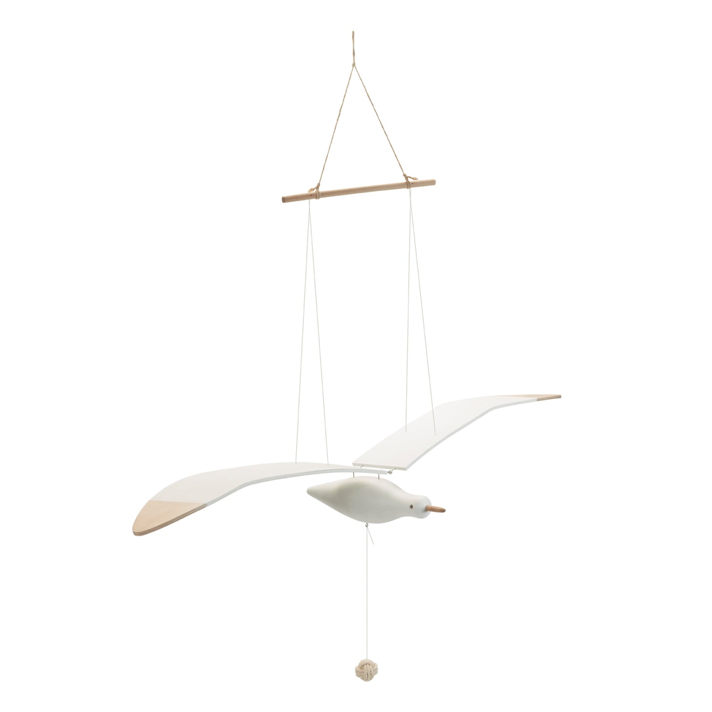 Hanging Wood Sea Bird Decor 37"H